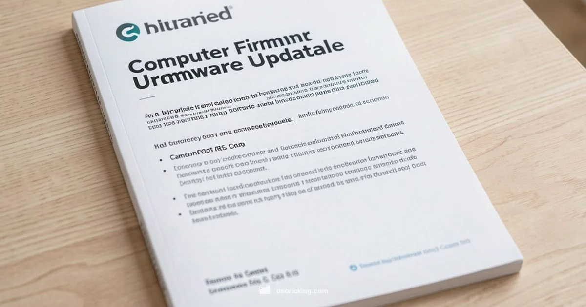 Firmware Update Guide - Debricking