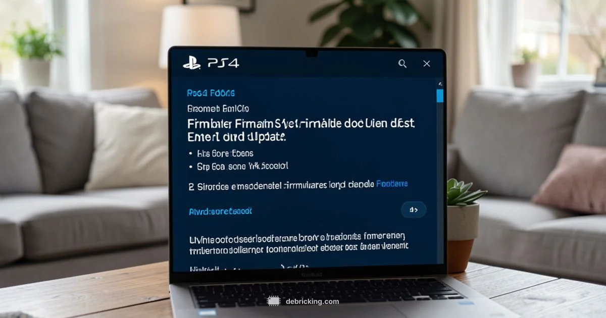 PS4 Firmware Update - Debricking