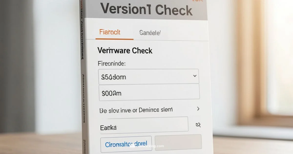Check Firmware Version - Debricking