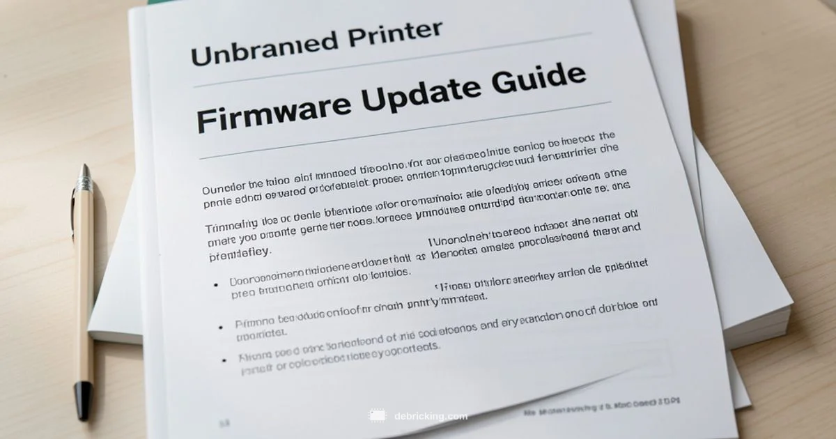 Printer Firmware Guide - Debricking