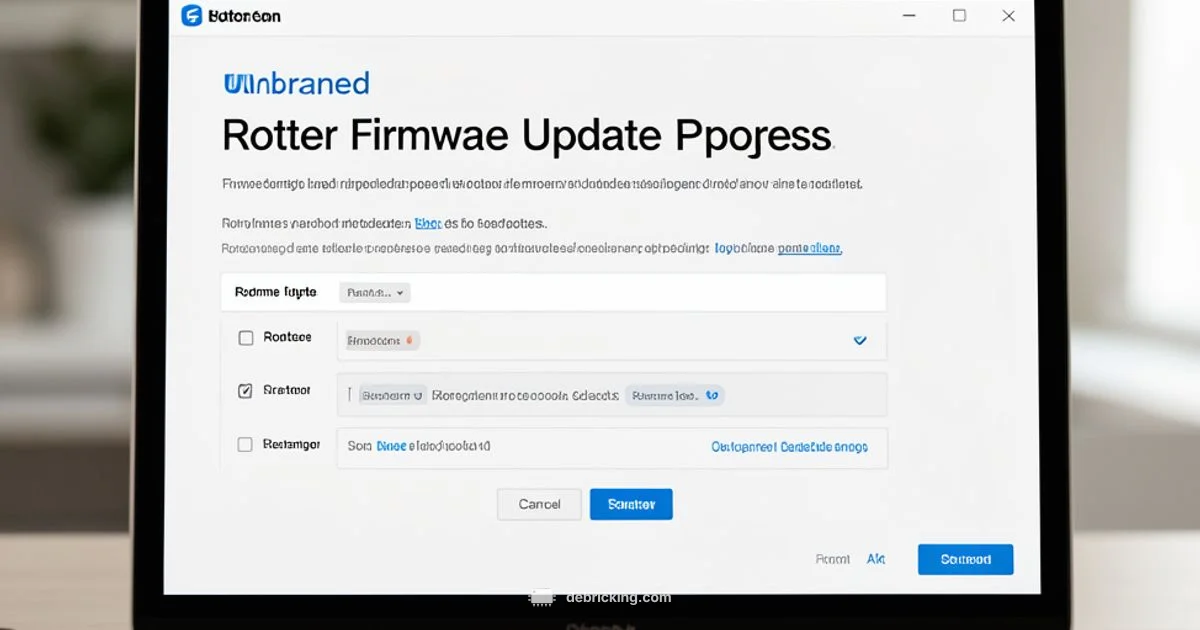 Firmware Update Process - Debricking