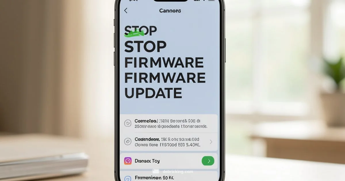 Stop Firmware Update - Debricking
